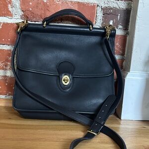 Vintage Navy Blue Coach Willis bag